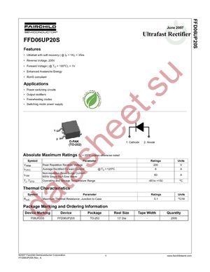 FFD06UP20S datasheet  